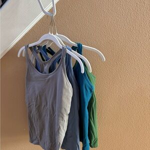 Set of Four Ribbed Tank Tops